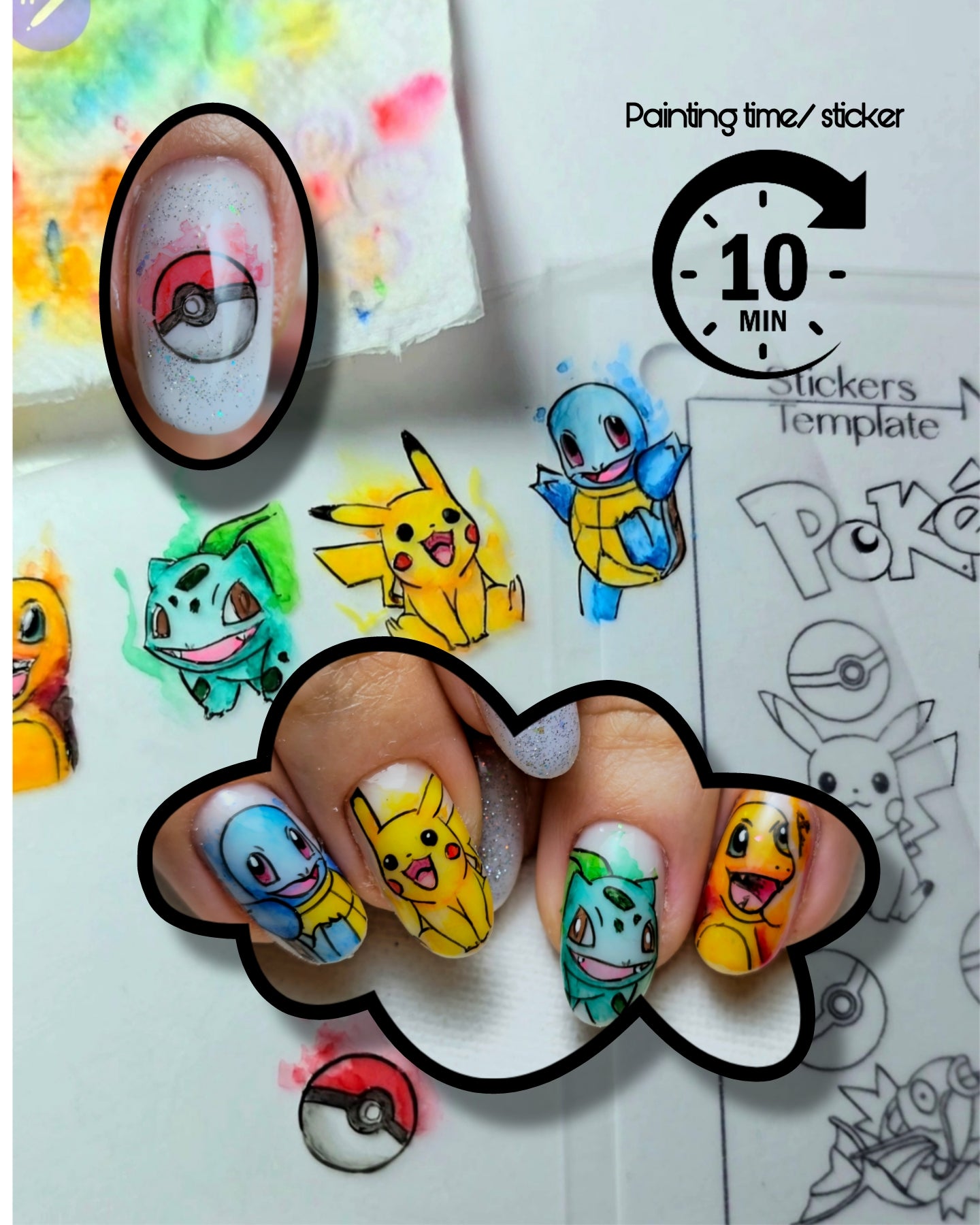 Curs Handpainted Watercolors Stickers