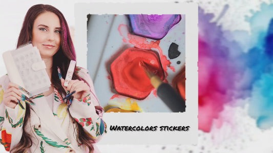 Curs Handpainted Watercolors Stickers